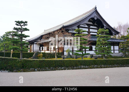 KYOTO, Giappone -24 FEB 2019- Vista del tempio Tofukuji, un tempio buddista complesso in Higashiyama-ku a Kyoto, in Giappone. Foto Stock