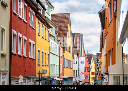 Rottenburg am Neckar, Germania, 16/03/2019: Rottenburg, il pittoresco vescovo della città sul fiume Neckar Foto Stock