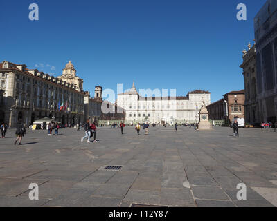 Torino, Italia - CIRCA NEL MARZO 2019: Palazzo reale significato (Palazzo Reale) Foto Stock