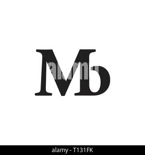 Semplice mb legato vettore logo Illustrazione Vettoriale