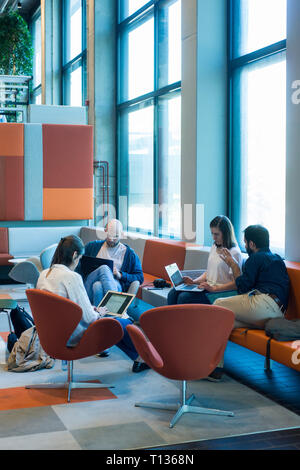 Aree dell'Università di Amsterdam Il moderno edificio del campus. Foto Stock