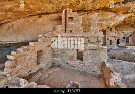 Balcone House, cliff dwellings in Mesa-Verde-Parco Nazionale, sito patrimonio mondiale dell'UNESCO, Colorado, Stati Uniti d'America, America del Nord Foto Stock