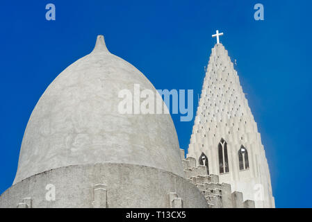 Chiesa Hallgrimskirkja, Reykjavik, Islanda Foto Stock