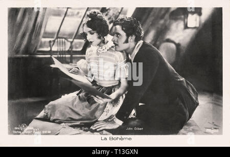 Fotografia promozionale di Lillian Gish e John Gilbert in La Bohème (1926) - film muto era Foto Stock