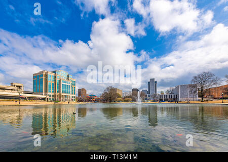 Huntsville, Alabama, Stati Uniti d'America park e il centro città. Foto Stock
