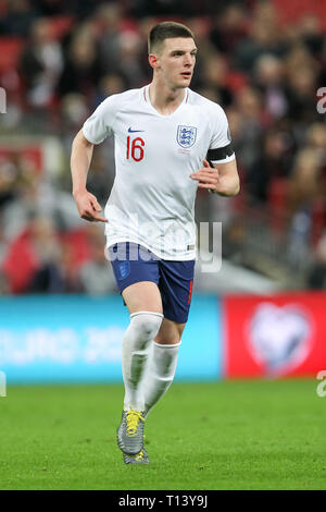 Londra, Regno Unito. 22 Mar, 2019. Declan Riso di Inghilterra durante UEFA EURO gruppo Qualificatore di un match tra Inghilterra e Repubblica ceca allo stadio di Wembley a Londra, Inghilterra il 22 marzo 2019. Foto di Ken scintille. Solo uso editoriale, è richiesta una licenza per uso commerciale. Nessun uso in scommesse, giochi o un singolo giocatore/club/league pubblicazioni. Credit: UK Sports Pics Ltd/Alamy Live News Foto Stock