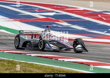 Marzo 22, 2019 - Austin, Texas, Stati Uniti - Potenza (12) di Australia passa attraverso le spire durante la pratica per la Indycar Classic presso il circuito delle Americhe di Austin, Texas. (Credito Immagine: © Walter G Arce Sr Asp Inc/ASP) Foto Stock