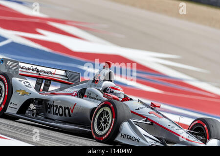 Marzo 22, 2019 - Austin, Texas, Stati Uniti - Potenza (12) di Australia passa attraverso le spire durante la pratica per la Indycar Classic presso il circuito delle Americhe di Austin, Texas. (Credito Immagine: © Walter G Arce Sr Asp Inc/ASP) Foto Stock