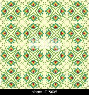 Fiore vettore seamless pattern per cartoline, carta da parati, web sfondo, Stampa e tessuto Illustrazione Vettoriale