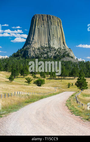 Stati Uniti d'America, Wyoming Devils Tower monumento nazionale Foto Stock