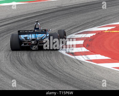 Marzo 23, 2019 - Austin, Texas, Stati Uniti - MAX CHILTON (59) d'Inghilterra passa attraverso le spire durante la pratica per la Indycar Classic presso il circuito delle Americhe di Austin, Texas. (Credito Immagine: © Walter G Arce Sr Asp Inc/ASP) Foto Stock