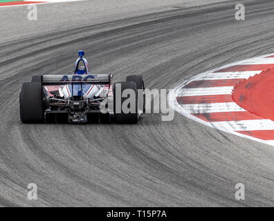 Marzo 23, 2019 - Austin, Texas, Stati Uniti - TONY KANAAN (14) del Brasile passa attraverso le spire durante la pratica per la Indycar Classic presso il circuito delle Americhe di Austin, Texas. (Credito Immagine: © Walter G Arce Sr Asp Inc/ASP) Foto Stock