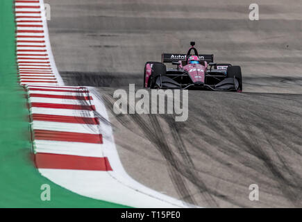 Marzo 23, 2019 - Austin, Texas, Stati Uniti - JACK HARVEY (60) d'Inghilterra passa attraverso le spire durante la pratica per la Indycar Classic presso il circuito delle Americhe di Austin, Texas. (Credito Immagine: © Walter G Arce Sr Asp Inc/ASP) Foto Stock