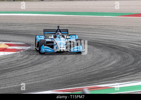 Marzo 23, 2019 - Austin, Texas, Stati Uniti - MAX CHILTON (59) d'Inghilterra passa attraverso le spire durante la pratica per la Indycar Classic presso il circuito delle Americhe di Austin, Texas. (Credito Immagine: © Walter G Arce Sr Asp Inc/ASP) Foto Stock