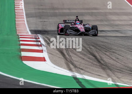 Austin, Texas, Stati Uniti d'America. 23 Mar, 2019. JACK HARVEY (60) d'Inghilterra passa attraverso le spire durante la pratica per la Indycar Classic presso il circuito delle Americhe di Austin, Texas. (Credito Immagine: © Walter G Arce Sr Asp Inc/ASP) Foto Stock