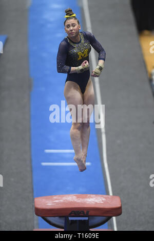 University Park, Pennsylvania, USA. 23 Mar, 2019. NATALIE WÓJCIK presso la University of Michigan compete sulla volta a Rec Hall nel Parco di Università, Pennsylvania. Credito: Amy Sanderson/ZUMA filo/Alamy Live News Foto Stock