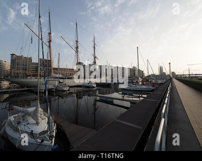 Ostenda, Belgio - 7 August 2018: immagine della marina 'Mercator' di Ostend. Foto Stock