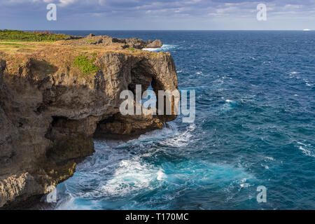 Cape Manzamo in Okinawa, in Giappone Foto Stock