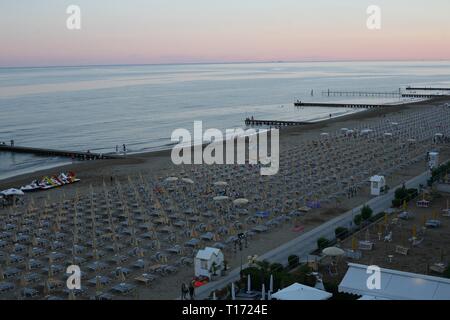 Il Lido di Jesolo è la zona della spiaggia di Jesolo in provincia di Venezia in Italia. Foto Stock