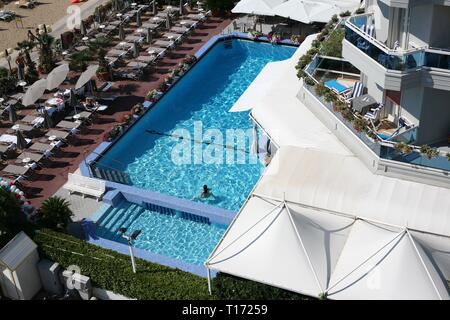 Il Lido di Jesolo è la zona della spiaggia di Jesolo in provincia di Venezia in Italia. Foto Stock