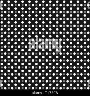 Modello di vettore di alternanza di quadrati e cerchi. Ripetibile. Foto Stock