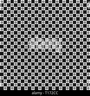 Modello di vettore di alternanza di quadrati e cerchi. Ripetibile. Foto Stock