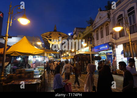 Crepuscolo presso Kasturi a piedi, del Mercato Centrale, Kuala Lumpur, Malesia Foto Stock