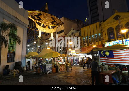 Crepuscolo presso Kasturi a piedi, del Mercato Centrale, Kuala Lumpur, Malesia Foto Stock