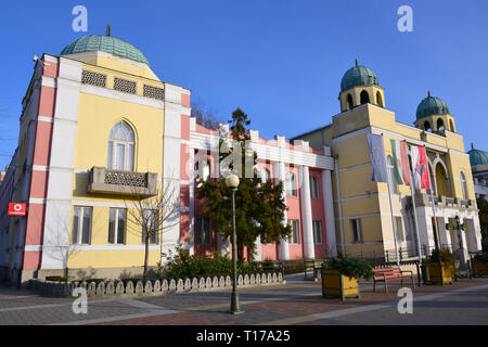 Town Hall, Mohacs, Ungheria. Varoshaza, Mohacs, Magyarorszag. Foto Stock