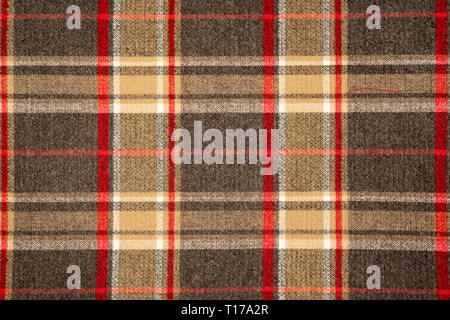 Tartan plaid naturale di tessuto di cotone. Piastrelle Seamless texture per lo sfondo. Foto Stock