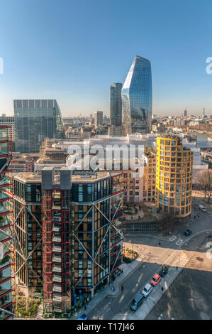 Neo Bankside, Bankside Lofts e quella Blackfriars torre sul Bankside, a sud di Londra. Foto Stock