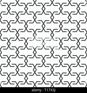 Etnico astratto modello geometrico. Ripetere regolarmente le forme geometriche. Tribal motivo decorativo. Sfondo del vettore. Illustrazione Vettoriale