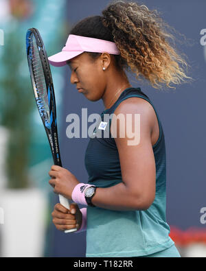 Miami, Stati Uniti d'America. 23 Mar, 2019. Naomi Osaka Vs Su-Wei Hsieh su Stadium corte durante il Miami Open svoltasi all'Hard Rock Stadium il 23 marzo 2019 nei giardini di Miami, Florida. Credito: Mpi04/media/punzone Alamy Live News Foto Stock