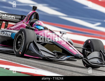 Austin, Texas, Stati Uniti d'America. 22 Mar, 2019. Jack Harvey (60) d'Inghilterra passa attraverso le spire durante la pratica per la Indycar Classic presso il circuito delle Americhe di Austin, Texas. (Credito Immagine: © Walter G Arce Sr Asp Inc/ASP) Foto Stock