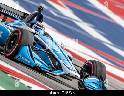 Austin, Texas, Stati Uniti d'America. 22 Mar, 2019. MAX CHILTON (59) d'Inghilterra passa attraverso le spire durante la pratica per la Indycar Classic presso il circuito delle Americhe di Austin, Texas. (Credito Immagine: © Walter G Arce Sr Asp Inc/ASP) Foto Stock