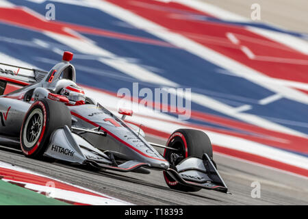 Austin, Texas, Stati Uniti d'America. 22 Mar, 2019. Forza di volontà (12) di Australia si aggiudica la pole per la Indycar Classic presso il circuito delle Americhe di Austin, Texas. (Credito Immagine: © Walter G Arce Sr Asp Inc/ASP) Foto Stock