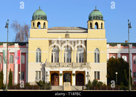 Town Hall, Mohacs, Ungheria. Mohacs Varoshaza, Magyarorszag. Foto Stock