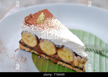 Banoffee, banoffee cake o torta banoffee Foto Stock