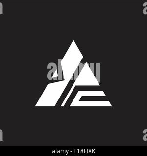 Triangolo astratta geometrica vettore logo Illustrazione Vettoriale