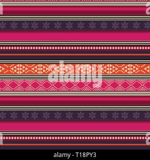 Etniche modello senza cuciture con azteca, marocchini, Berber, messicano motivazioni. Kilim tribali. Disegno geometrico.berber motivi di tappeti Illustrazione Vettoriale