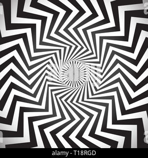 Spirale angolare dello sfondo. Idromassaggio, ipnosi, raggi, rotazione, astratta, vortice, whorl, sullo sfondo di turbolenza Foto Stock