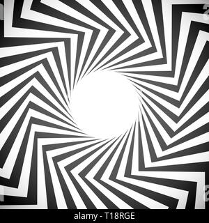 Spirale angolare dello sfondo. Idromassaggio, ipnosi, raggi, rotazione, astratta, vortice, whorl, sullo sfondo di turbolenza Foto Stock