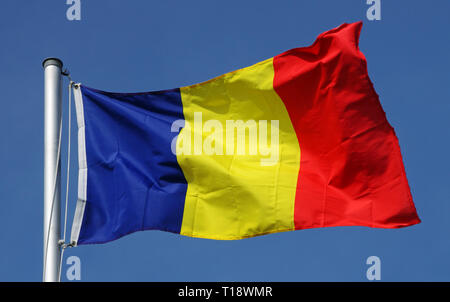 Bandiera della Romania Foto Stock