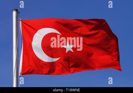 Bandiera della Turchia Foto Stock
