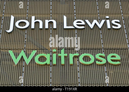 John Lewis e Waitrose segno, London REGNO UNITO Foto Stock