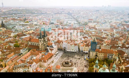 Prague Old Town Center (Staromestecky namesti) Foto Stock