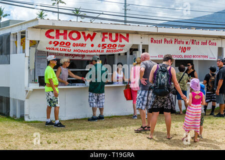 Maui fiera Food Court Foto Stock