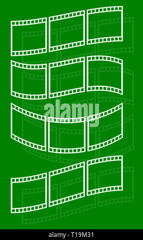 Le filmine, rotoli di pellicola illustrazione vettoriale per concetti fotografici. Foto Stock