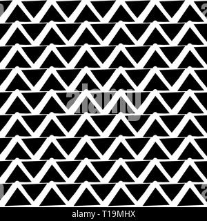 Configurazione ripetibile con ondulate, linee a zig-zag. (Vettore modificabile) Foto Stock