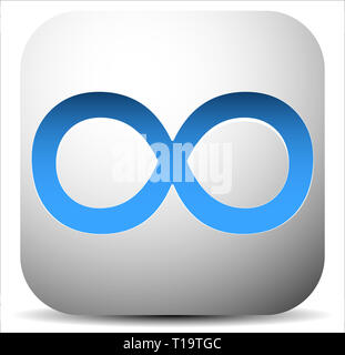 Simbolo di infinito. Eeverlasting, infinita o ciclo di temi di continuità. Foto Stock